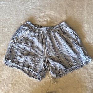 Briggs New York Blue Striped Women's Linen Shorts